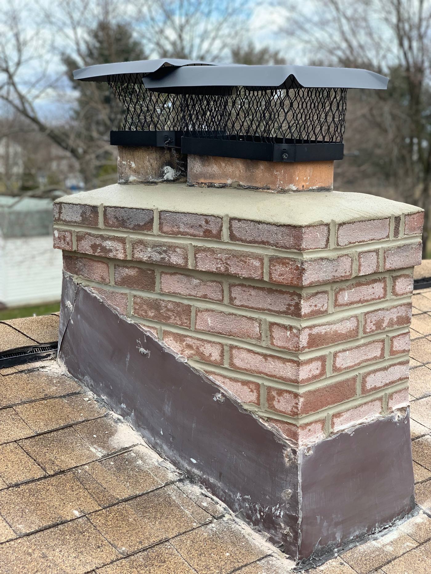 Chimney cap detail — Pocono Chimney project photo