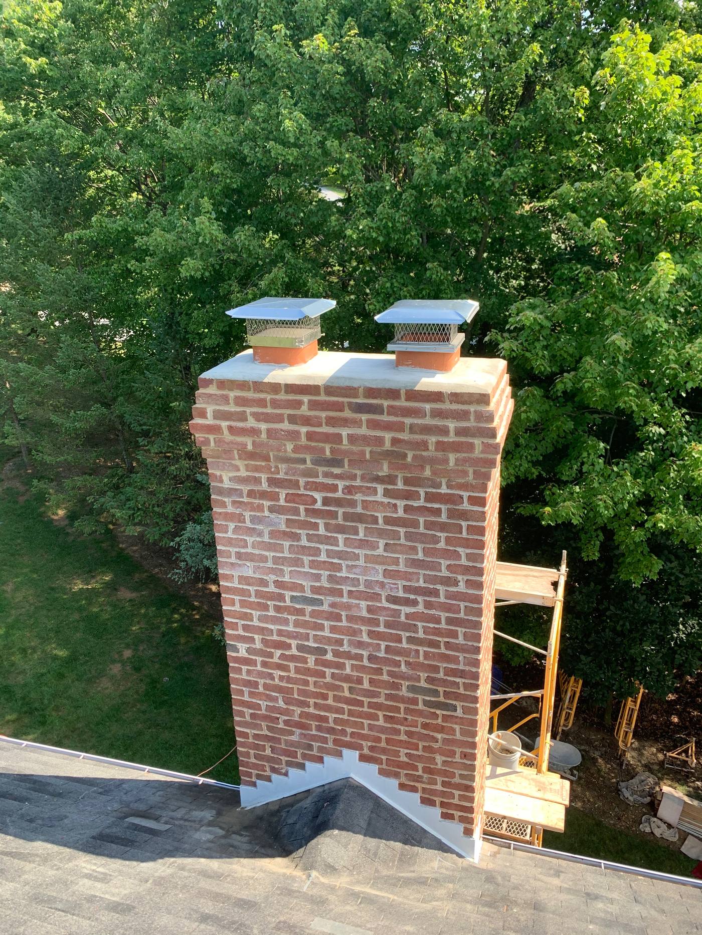 Pocono Chimney masonry work in progress